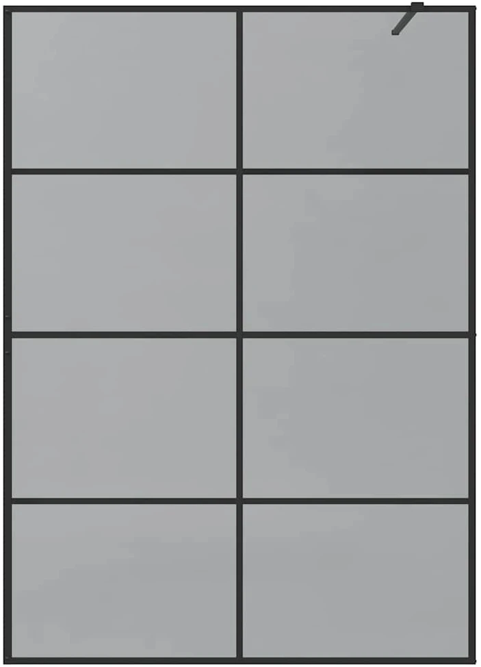 Įėjimo dušo siena Juoda 140 x 195 cm grūdintas stiklas