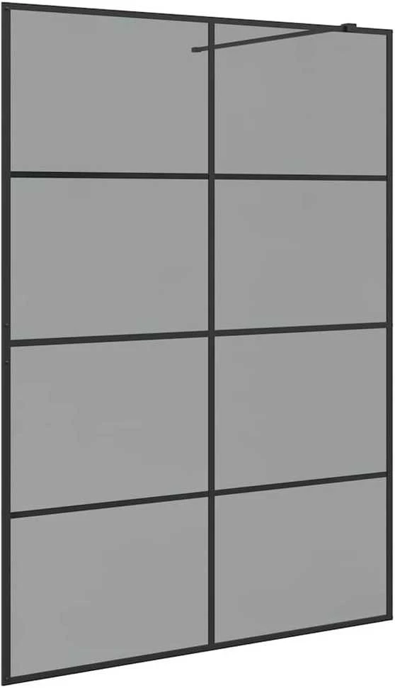 Įėjimo dušo siena Juoda 140 x 195 cm grūdintas stiklas