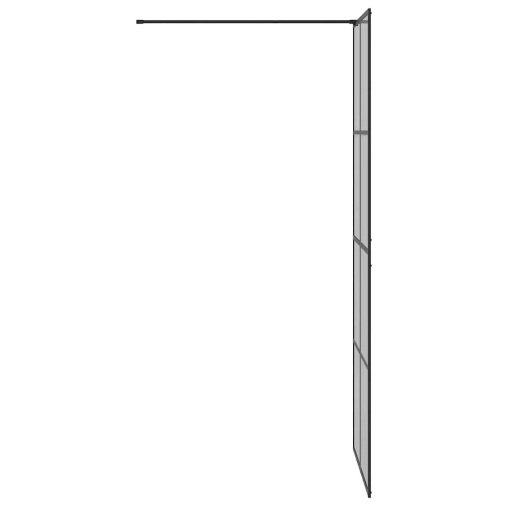 Įėjimo dušo siena Juoda 80 x 195 cm grūdintas stiklas