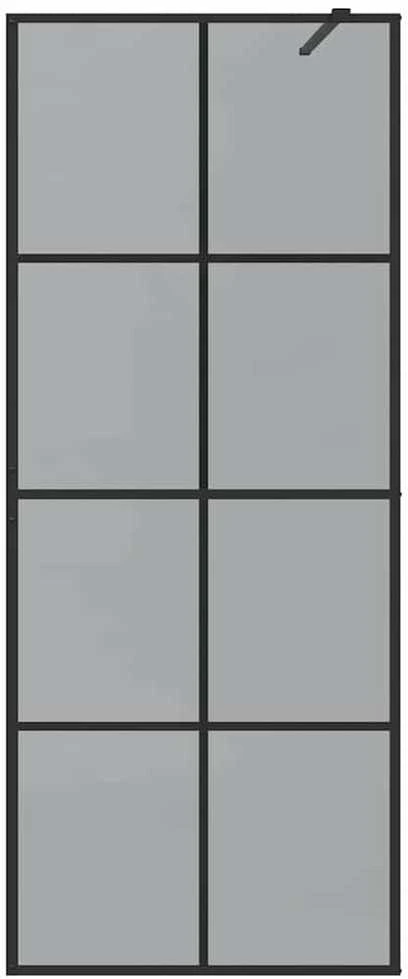 Įėjimo dušo siena Juoda 80 x 195 cm grūdintas stiklas