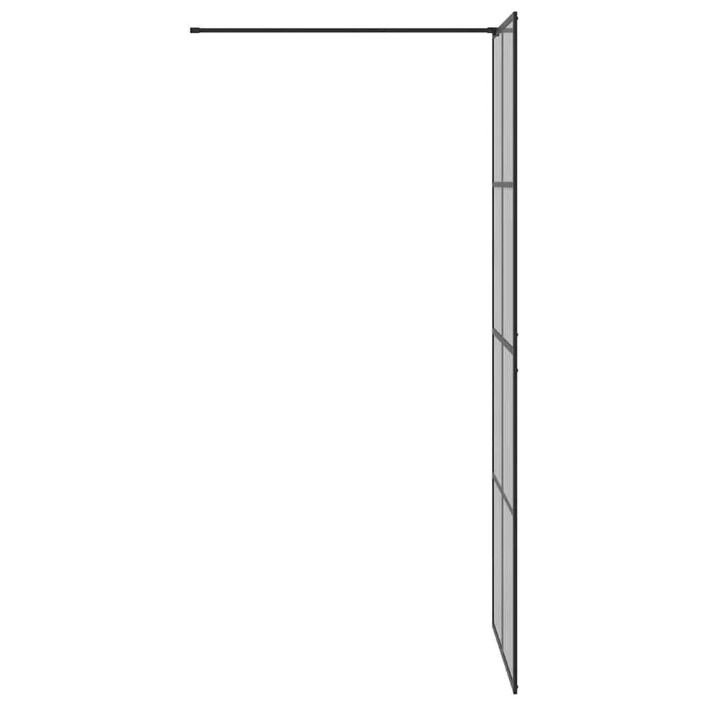 Įėjimo dušo siena Juoda 80 x 195 cm grūdintas stiklas
