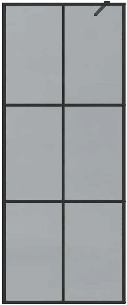 Įėjimo dušo siena Juoda 80 x 195 cm grūdintas stiklas