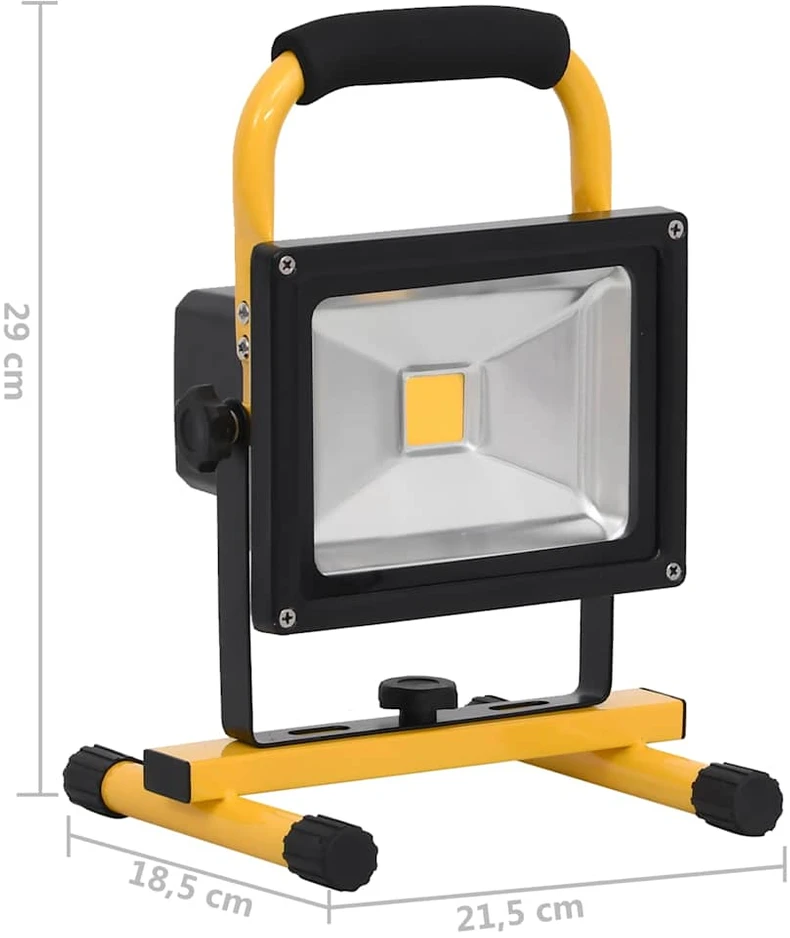 Įkraunamas LED šviestuvas su rankena, šaltas baltas, 30W