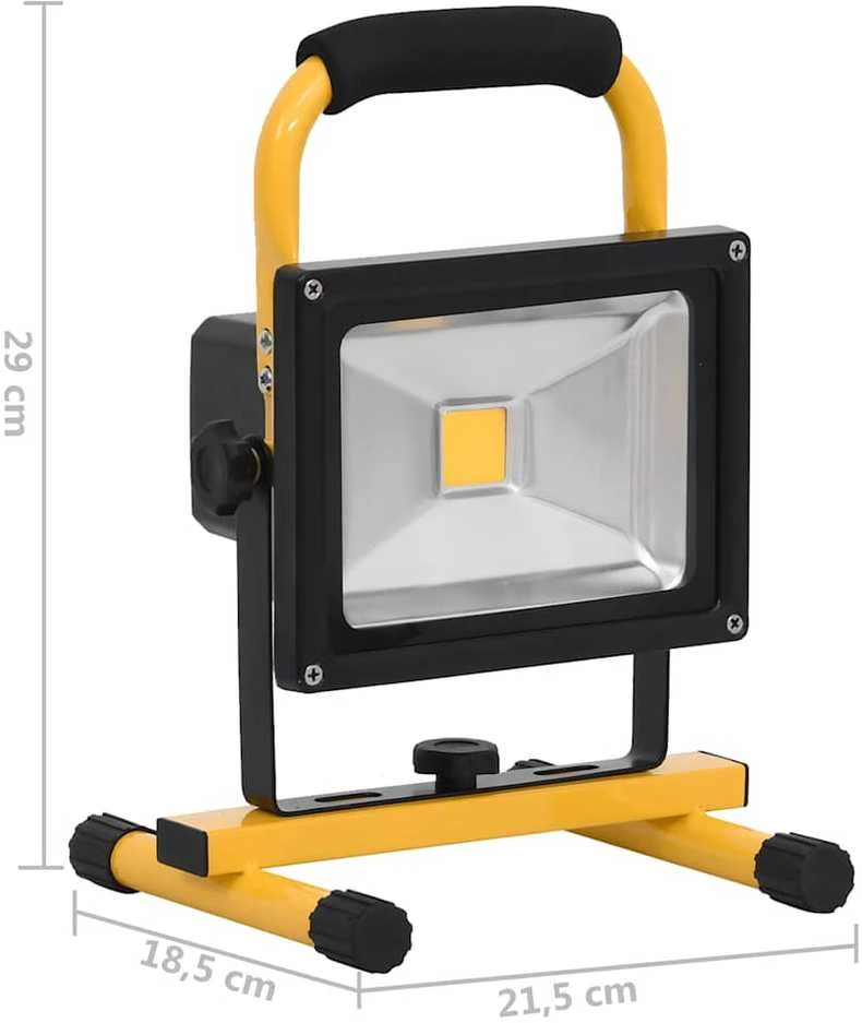 Įkraunamas LED šviestuvas su rankena, šaltas baltas, 30W