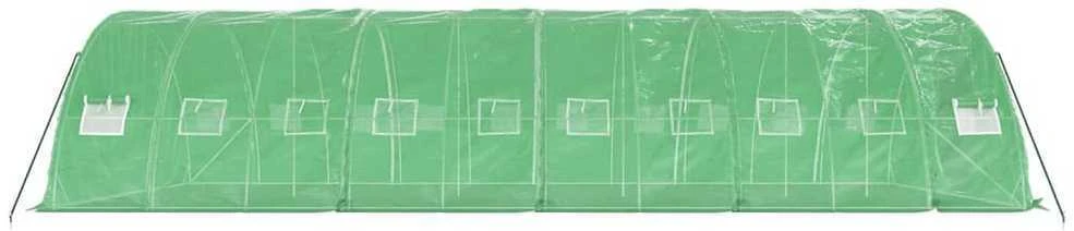 Šiltnamis su plieno rėmu, žalios spalvos, 10x5x2,3m, 50m²