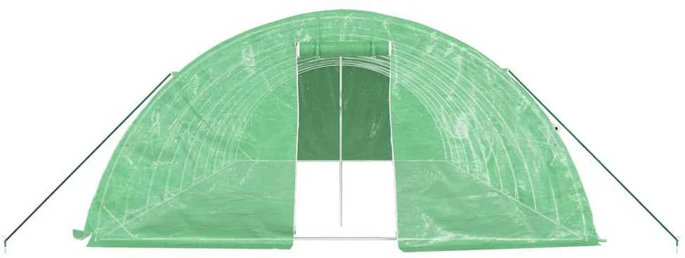 Šiltnamis su plieno rėmu, žalios spalvos, 10x5x2,3m, 50m²