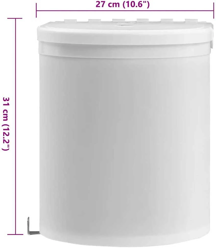 Įmontuojama virtuvės šiukšliadėžė, plastikas, 12l