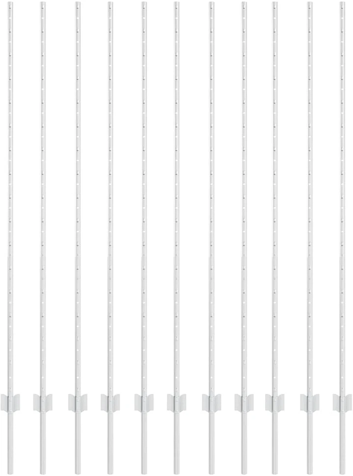 Įmontuotas tvoros stulpas 11 vnt. Sidabrinė 200 cm