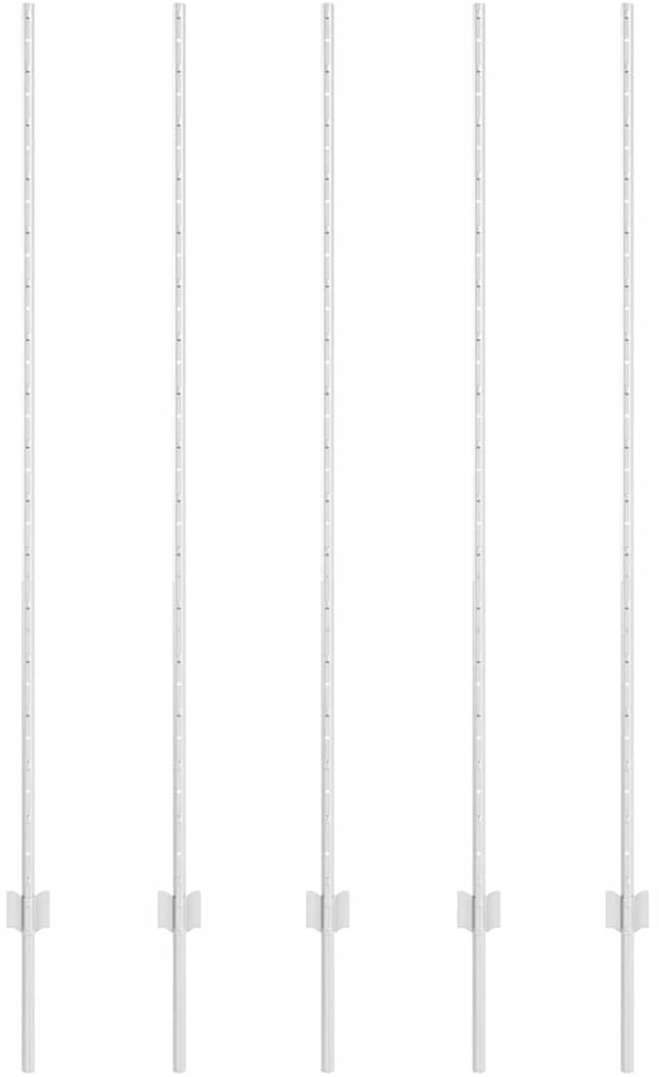 Įmontuotas tvoros stulpas 5 vnt. Sidabrinė 200 cm