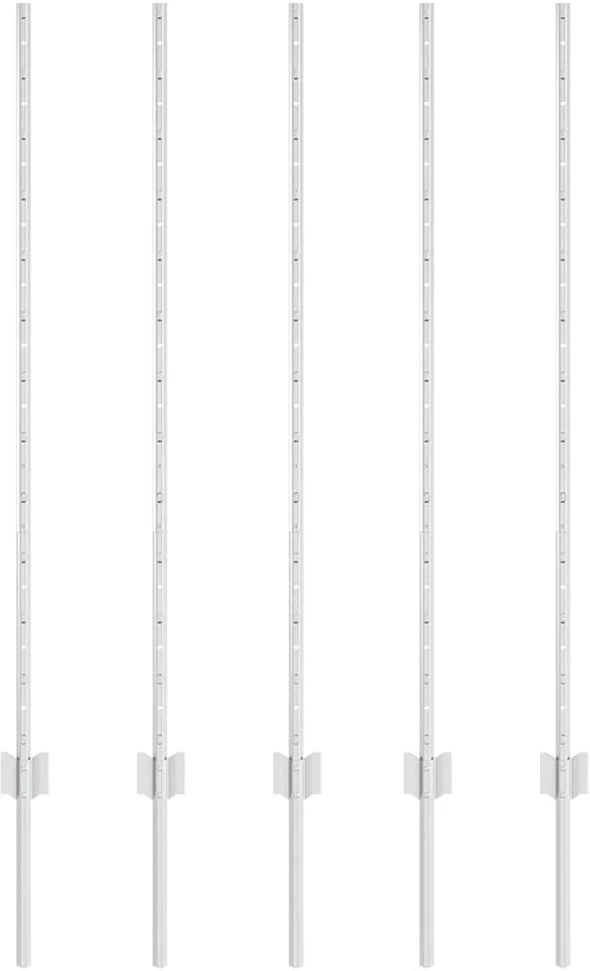 Įmontuotas tvoros stulpas 5 vnt. Sidabrinė 160 cm