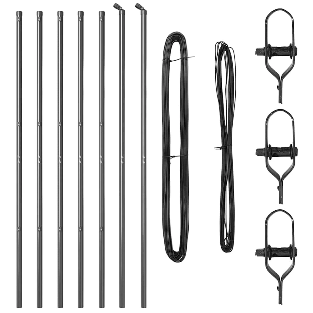 Įmontuotas tvoros stulpas 7 vnt. Pilka