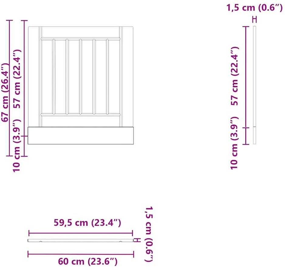 indaplovės skydelis Lucca Baltas Engineered Wood