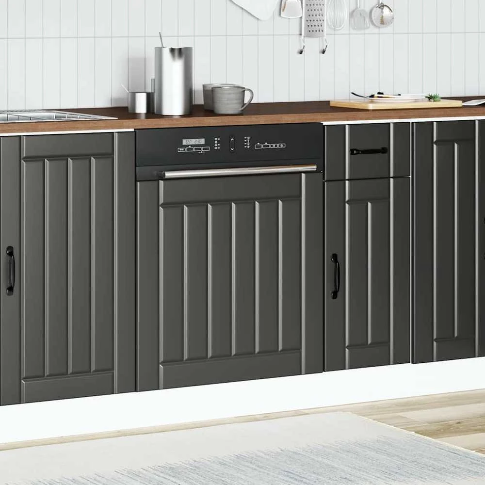 indaplovės skydelis Lucca Juodas Engineered Wood