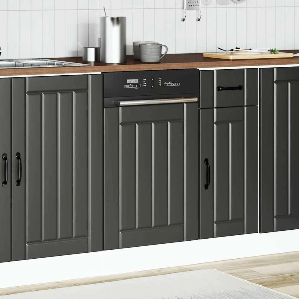 indaplovės skydelis Lucca Juodas Engineered Wood