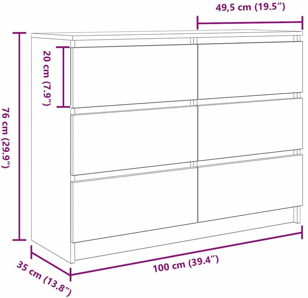 indauja balta 100x35x76 cm inžinierinė mediena