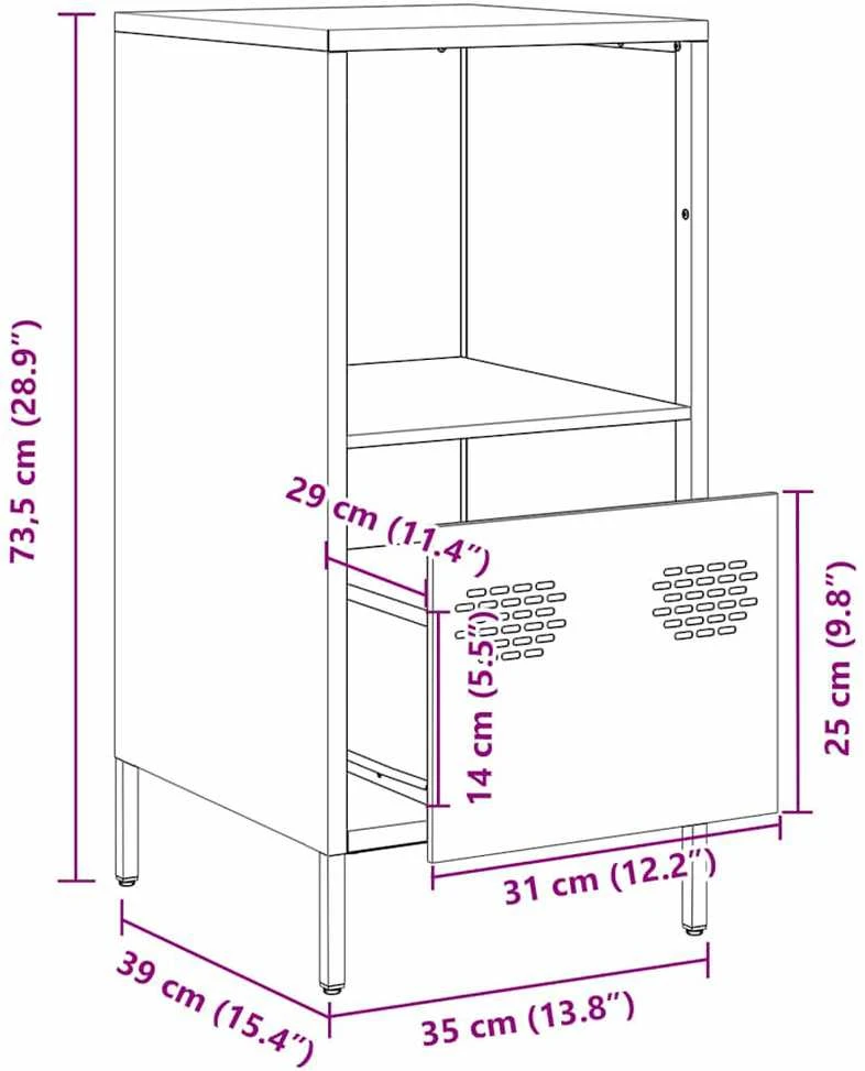 indauja Balta 35x39x73,5 cm Šaltai valcuotas plienas
