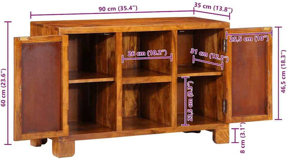 Indauja Daugiaspalvė 90x35x60 Akacijos masyvo