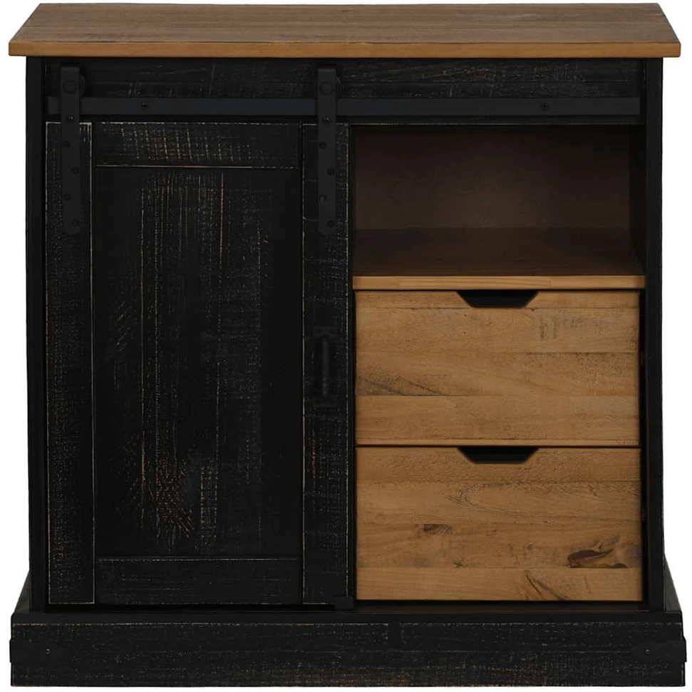 indauja HALDEN su stumdomomis durimis juoda 80x40x80 cm