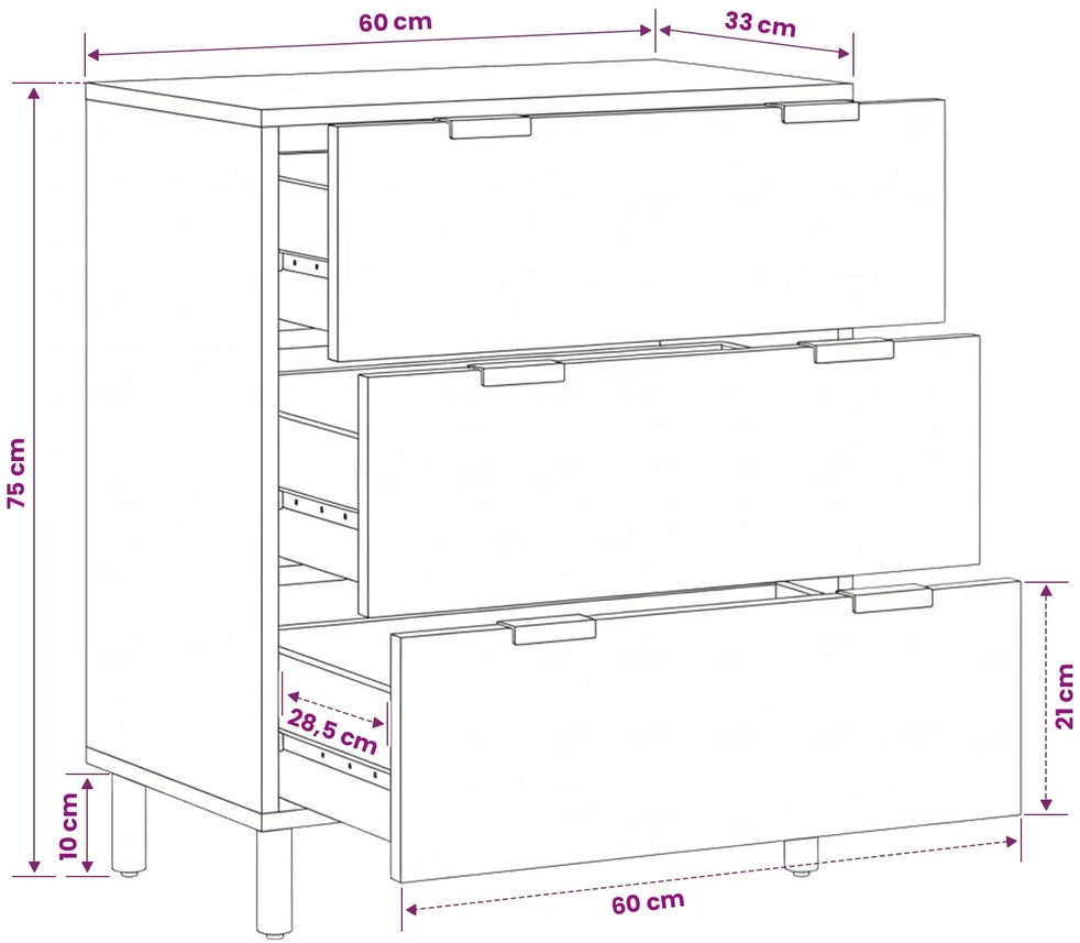 indauja juoda 60x33x75 cm inžinierinė mediena