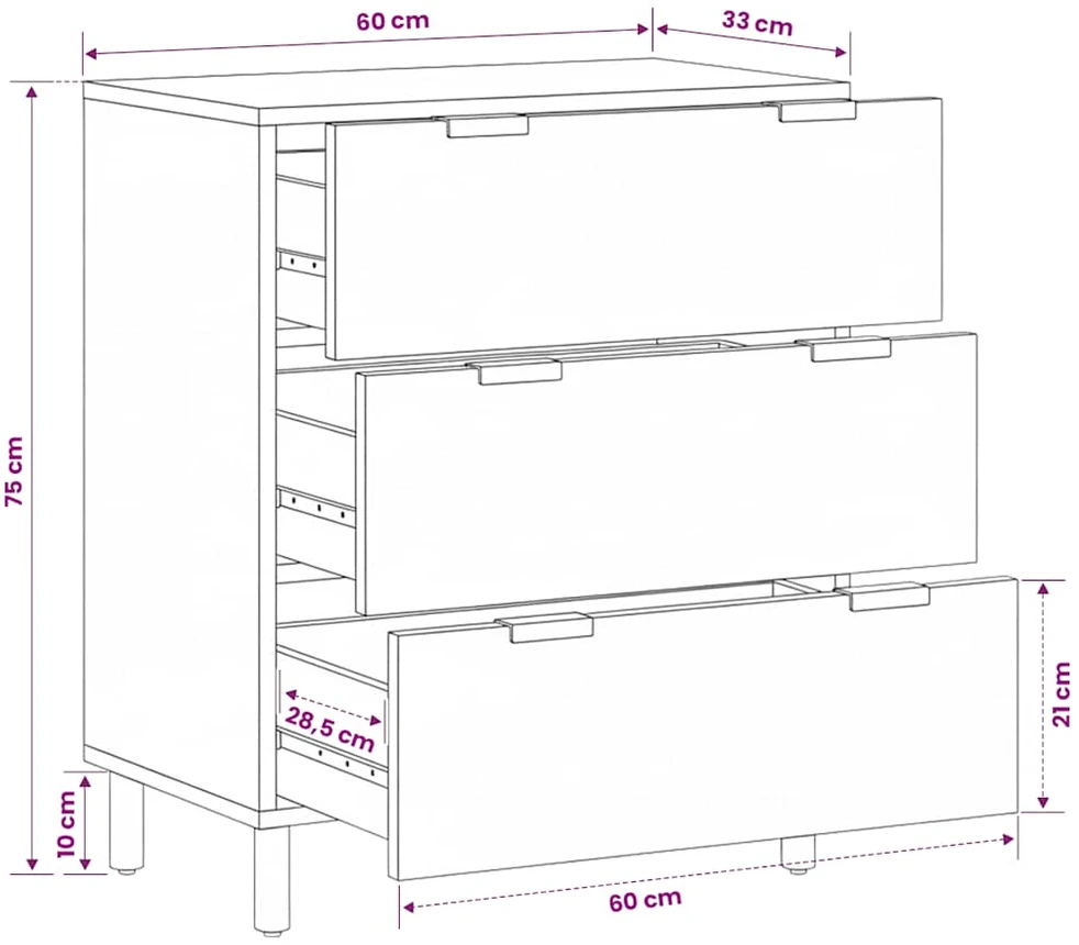 indauja juoda 60x33x75 cm inžinierinė mediena