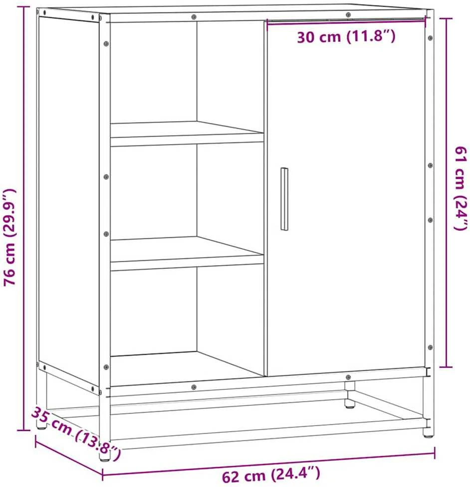 indauja Pilka Sonoma 62x35x76 cm Inžinierinė mediena