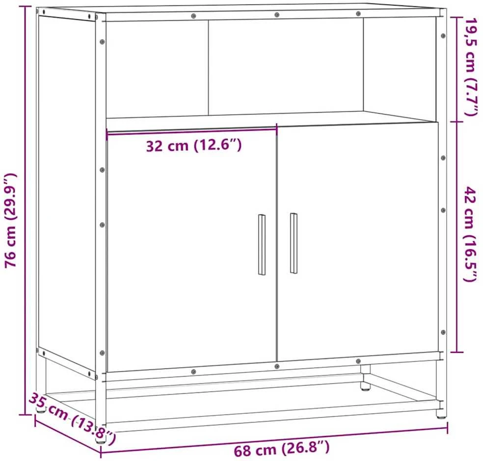 indauja Pilka Sonoma 68x35x76 cm Inžinierinė mediena
