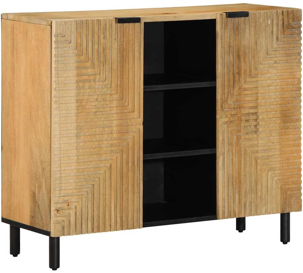 indauja Ruda 90x33x75 cm Masyvo medžio mango