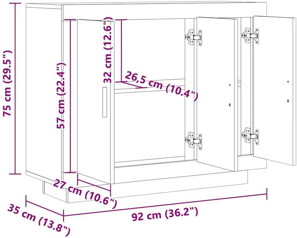 indauja Sena mediena 92x35x75 cm Inžinierinė mediena