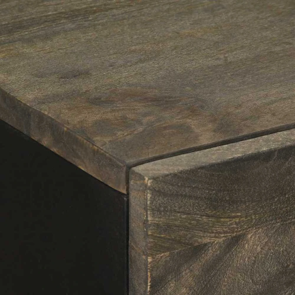 indaujos 2 vnt juodos 60x33x75 cm medžio masyvo mango