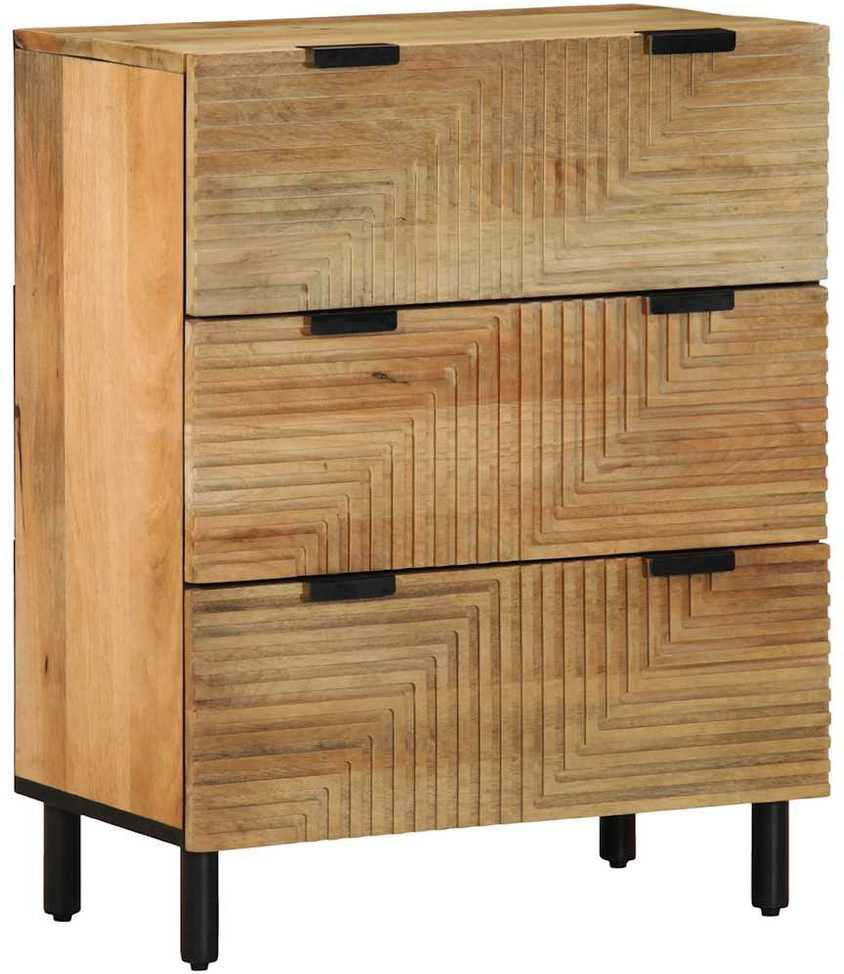 indaujos 2 vnt Ruda 60x33x75 cm medžio masyvo mango