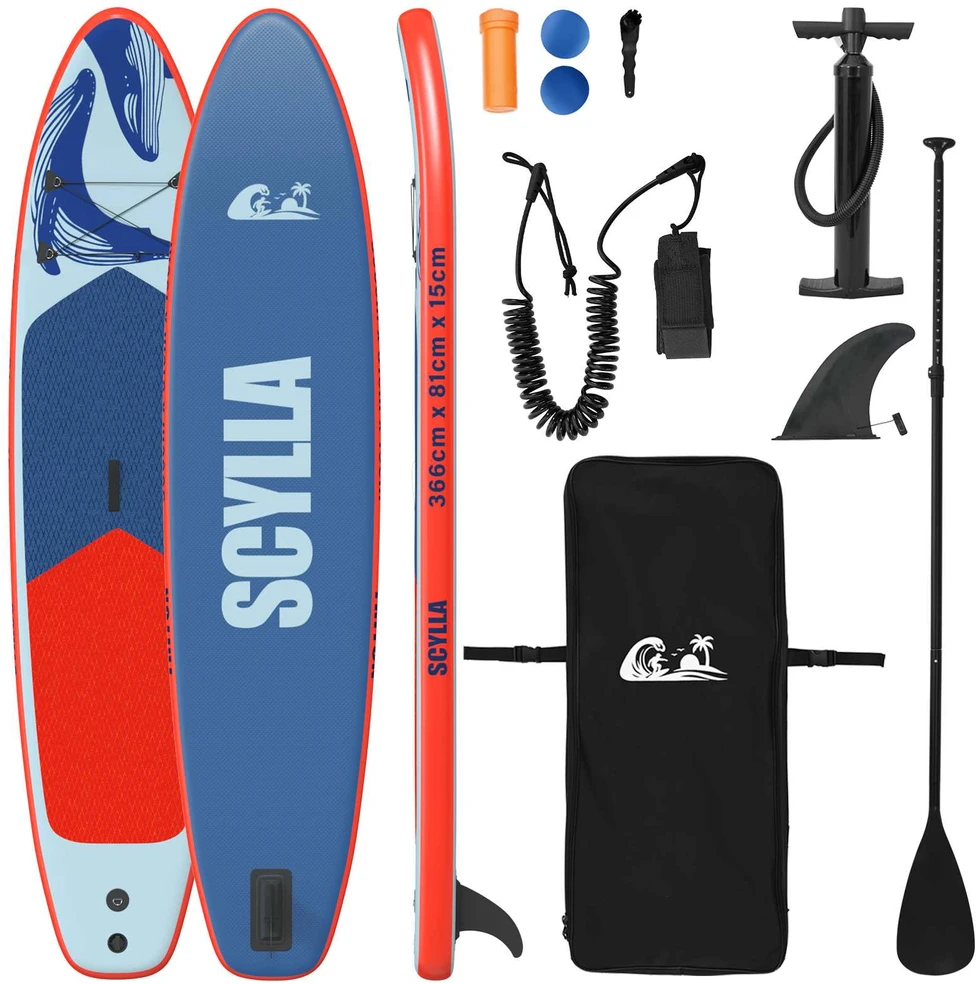 Inflatable Stand Up Paddle Board SCYLLA 366 x 81 x 15 cm Mėlyna