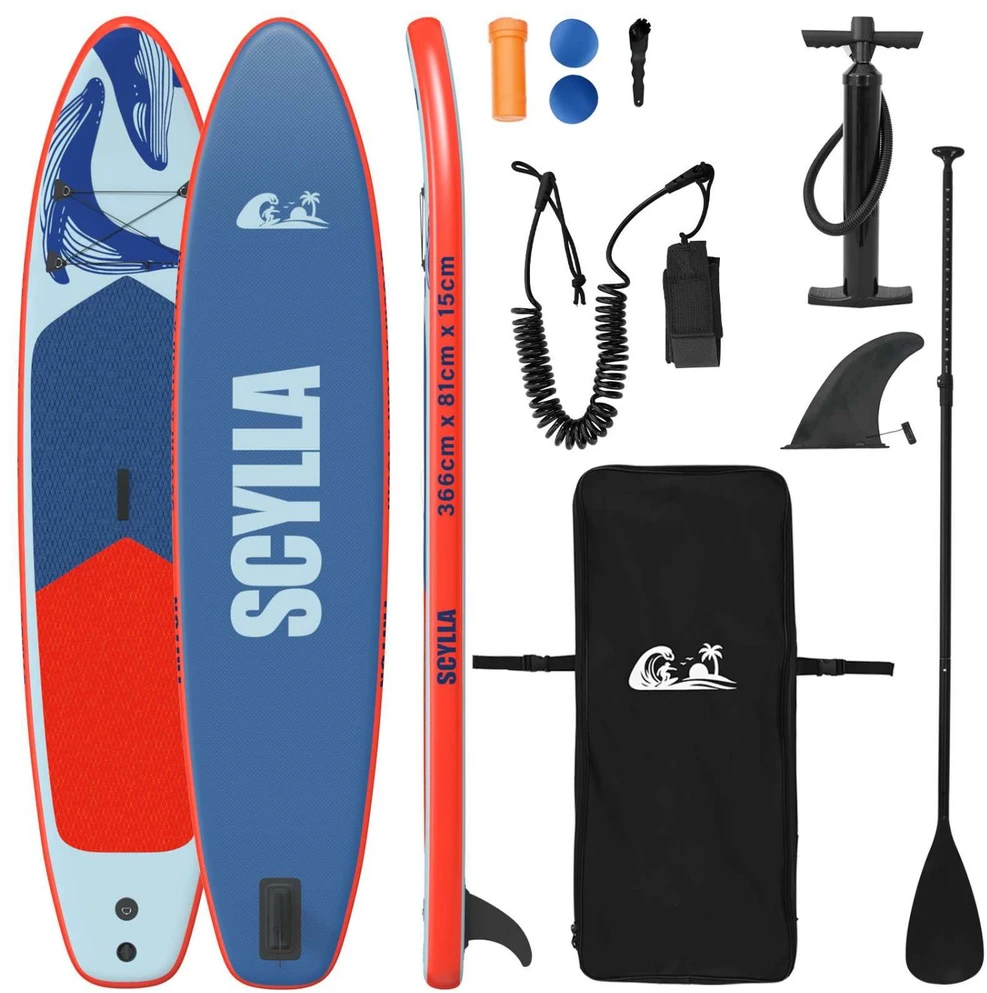 Inflatable Stand Up Paddle Board SCYLLA 366 x 81 x 15 cm Mėlyna