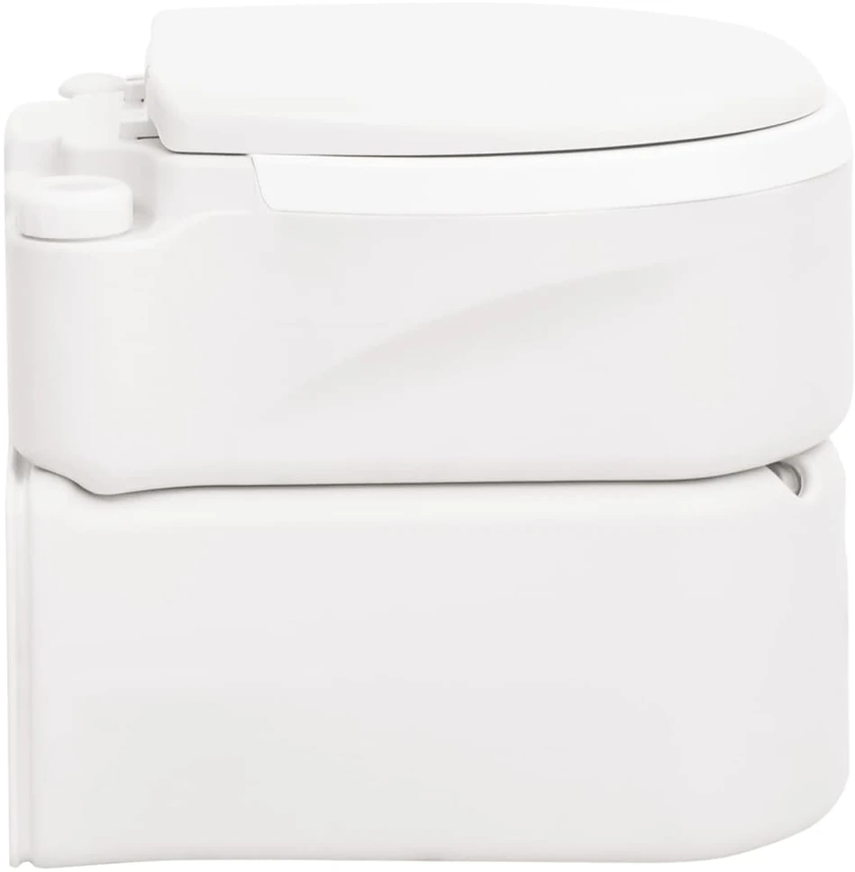 Integruotas stovyklavimo tualetas, baltas, 24+17l, HDPE/PP