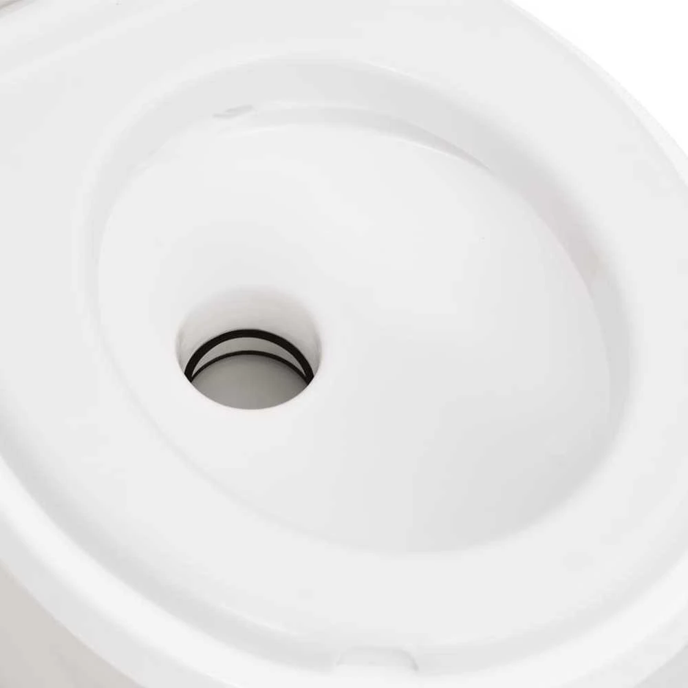 Integruotas stovyklavimo tualetas, baltas, 24+17l, HDPE/PP