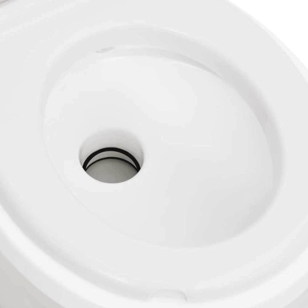 Integruotas stovyklavimo tualetas, baltas, 24+17l, HDPE/PP