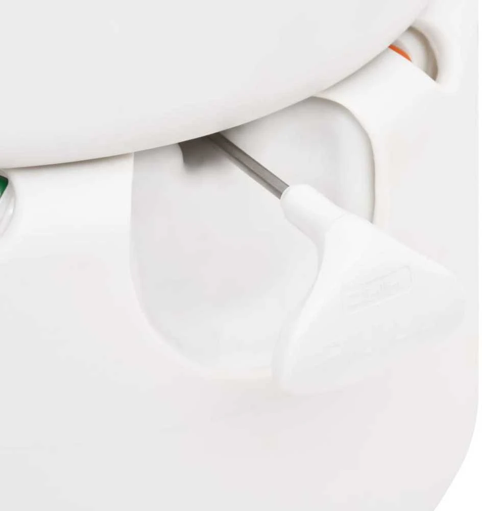 Integruotas stovyklavimo tualetas, baltas, 24+17l, HDPE/emalis