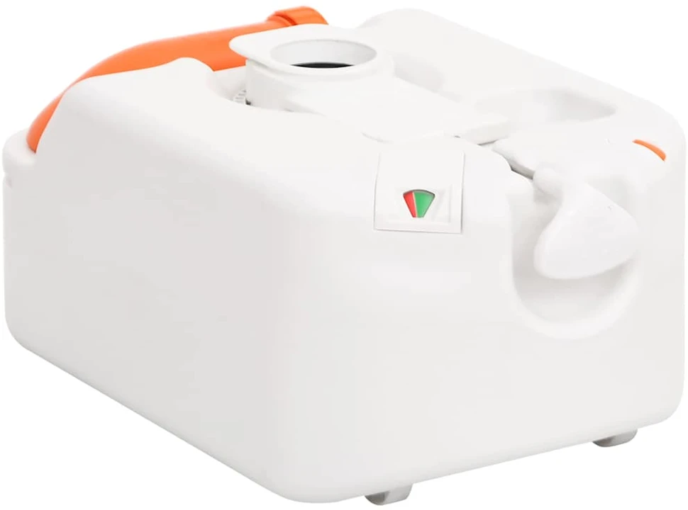 Integruotas stovyklavimo tualetas, baltas, 24+17l, HDPE/plienas