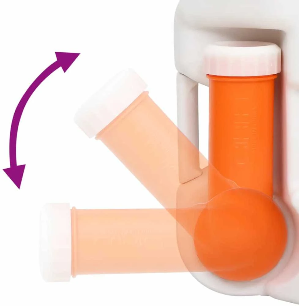 Integruotas stovyklavimo tualetas, baltas, 24+17l, HDPE/PP