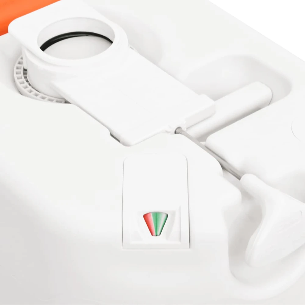 Integruotas stovyklavimo tualetas, baltas, 24+17l, HDPE/PP