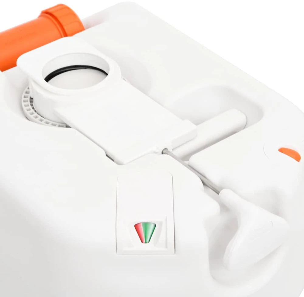 Integruotas stovyklavimo tualetas, baltas, 24+17l, HDPE/plienas