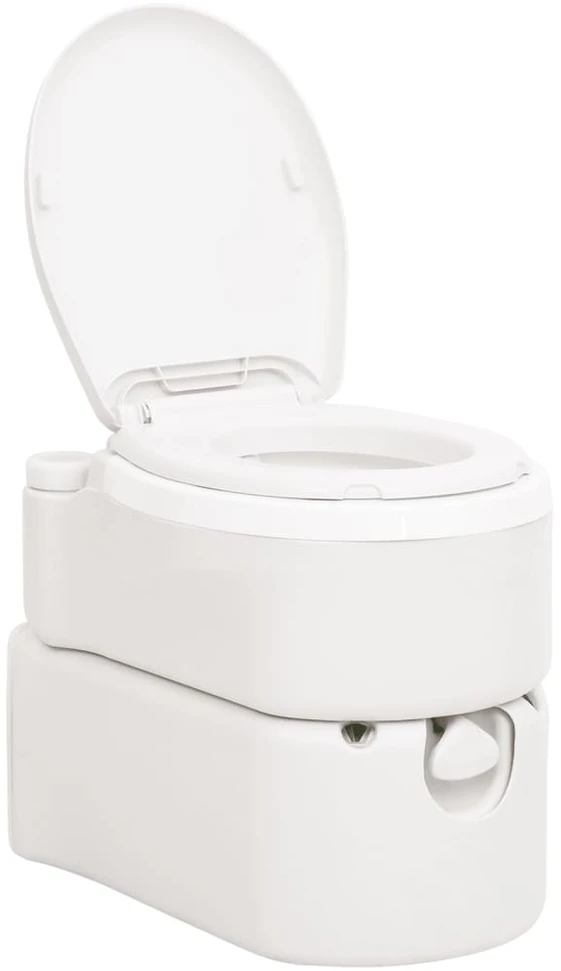 Integruotas stovyklavimo tualetas, baltas, 24+17l, HDPE/PP