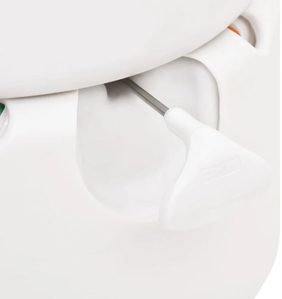 Integruotas stovyklavimo tualetas, baltas, 24+17l, HDPE/emalis