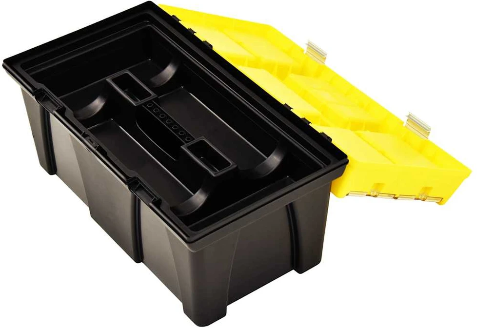 Įrankių dėžė, geltonos spalvos, 595x337x316mm, plastikas