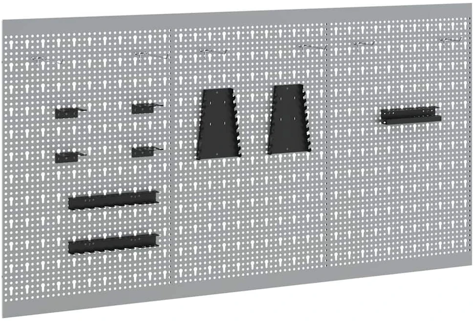 Įrankių sienelė 3 vnt. Pilka 150 x 1 x 80 cm Plienas
