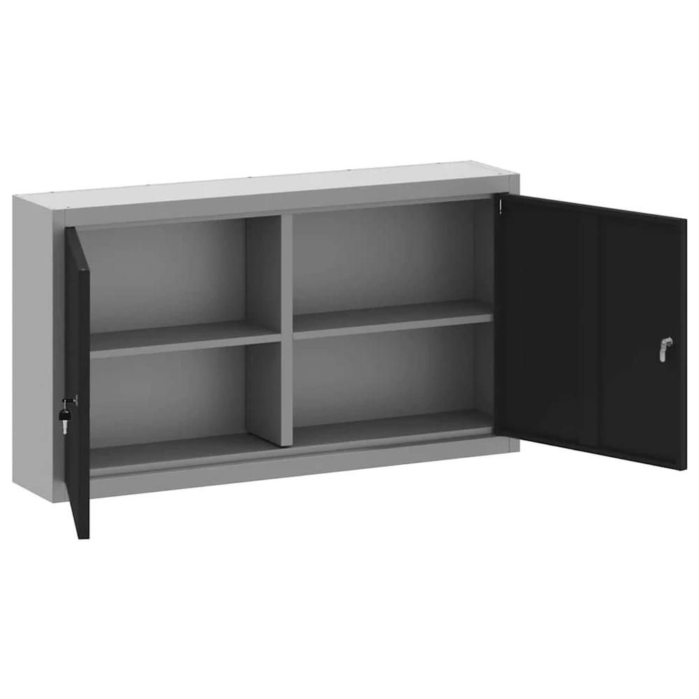 Įrankių spinta Juoda ir pilka 100 x 20 x 55 cm Plienas