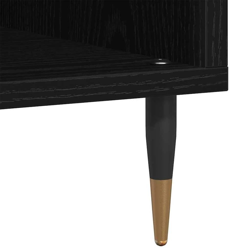 Plokštelių spintelė Juodas ąžuolas 100 x 38 x 48 cm