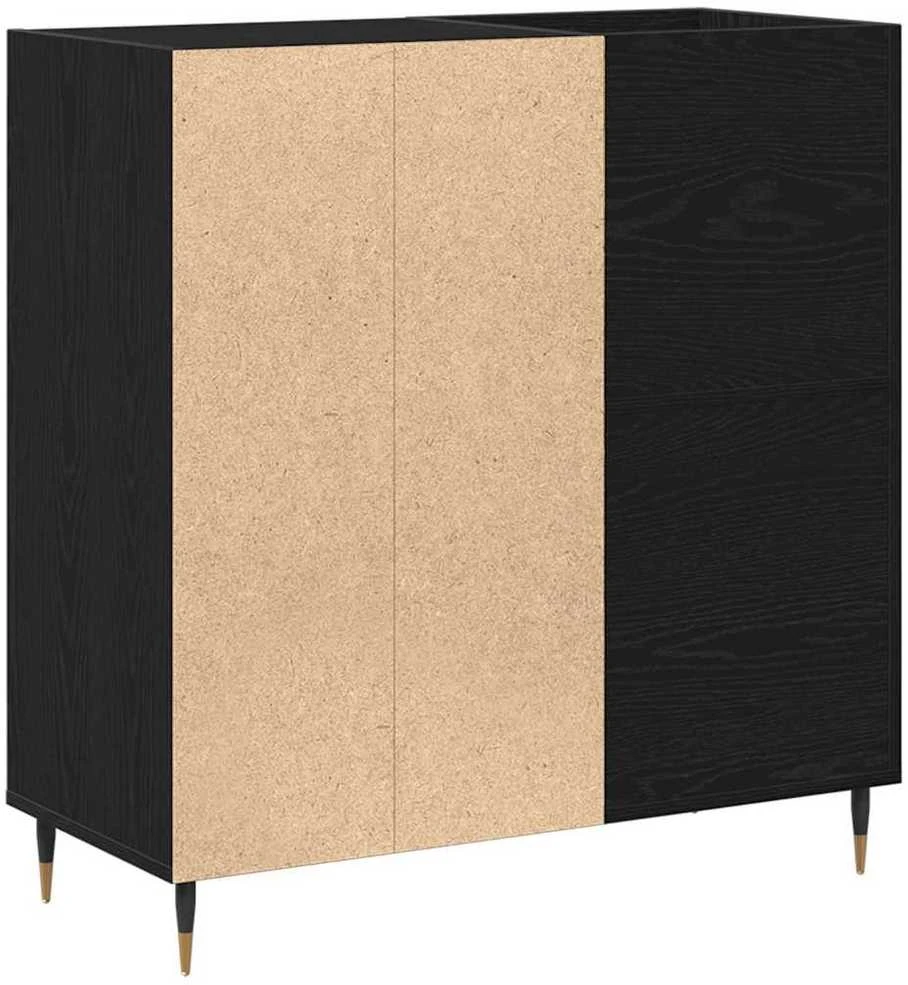 Plokštelių spintelė Juodas ąžuolas 85 x 38 x 89 cm