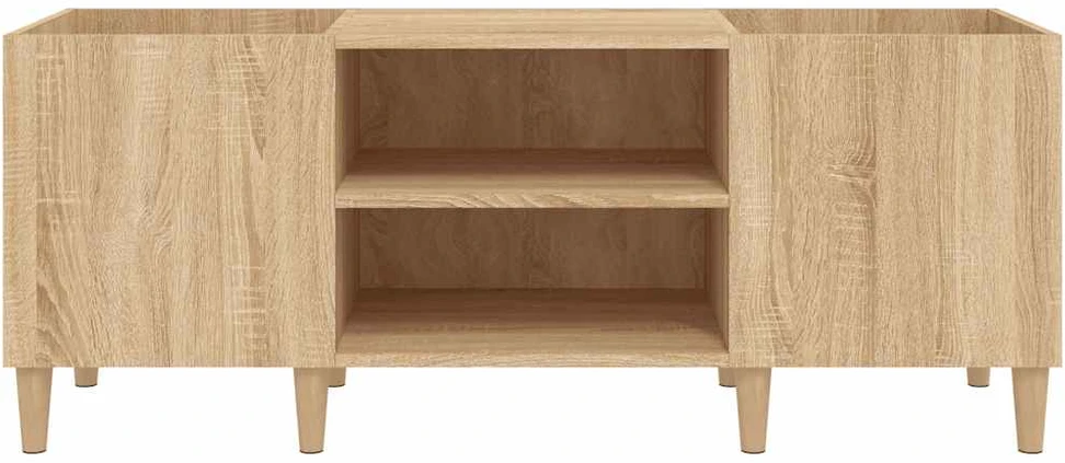 Vinilinių plokštelių spintelė, ąžuolo, 121x38x48cm, mediena