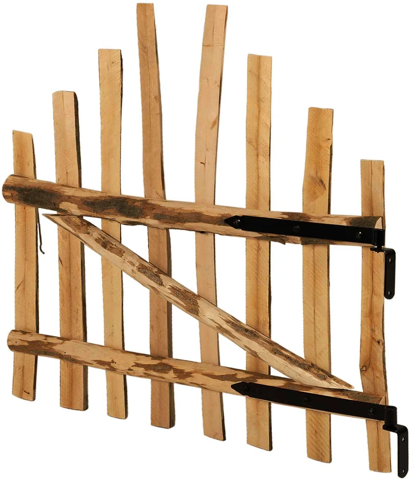 Iškili tvoros vartai 100 x 90 cm Impregnuota lazdyno mediena