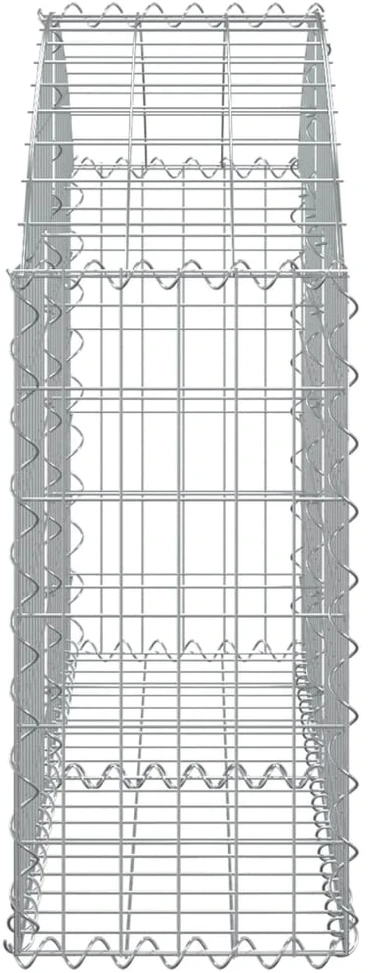 Išlenktas gabiono krepšys, 100x30x60/80cm, geležis